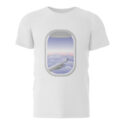 Muški T-shirt Airplane Window Blue