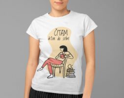 Ženski T-shirt Čitaj knjigu Čitam – držim do sebe II